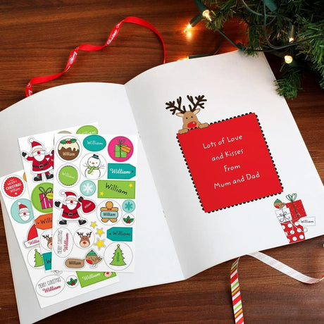 Personalised Christmas Activity Book with Stickers - Gift Moments