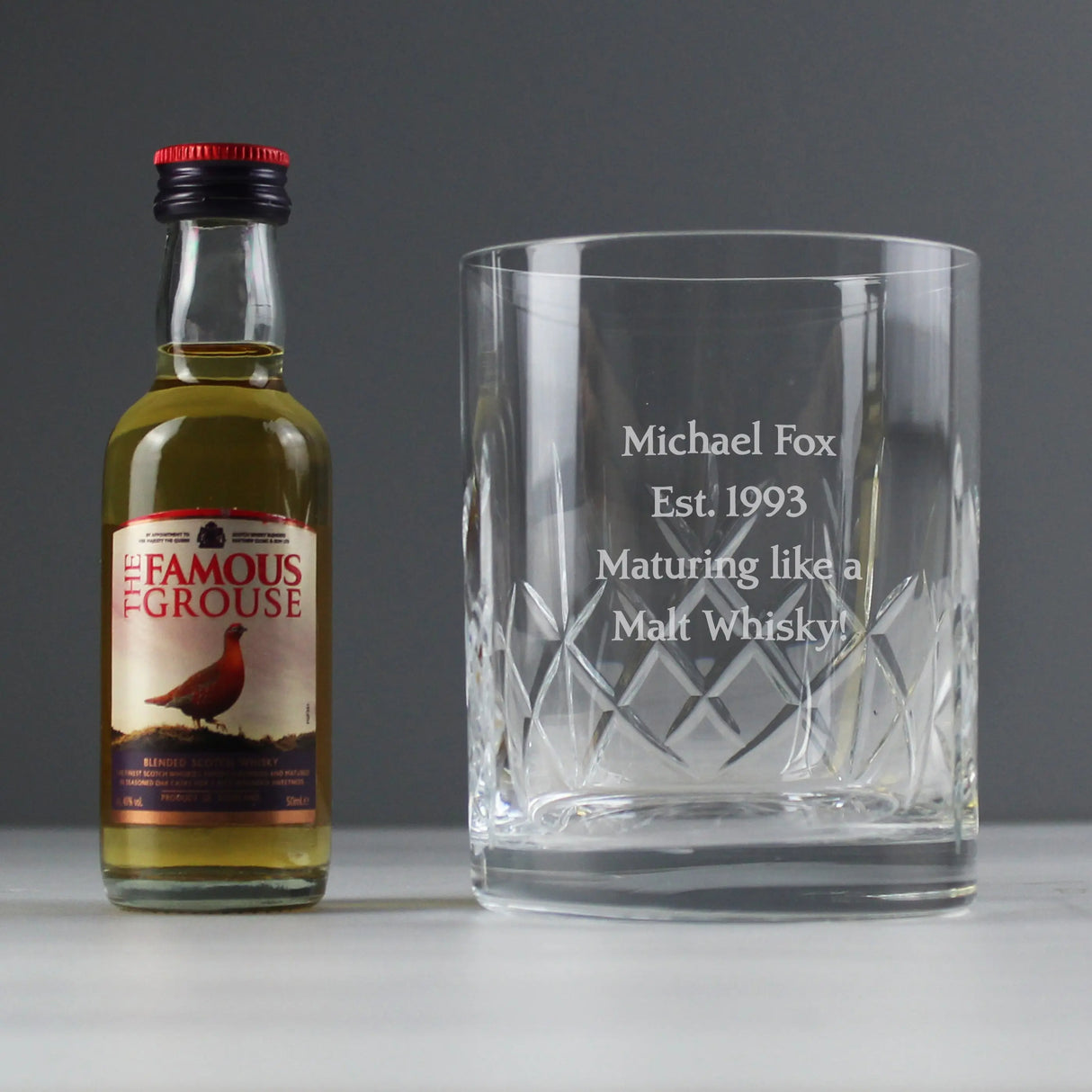 Personalised Crystal Tumbler & Whisky Gift Set - Gift Moments