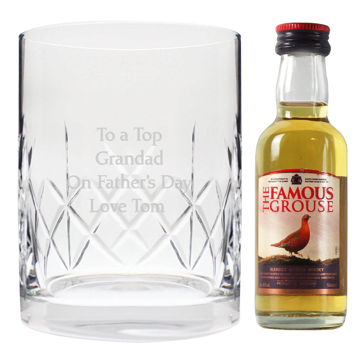 Personalised Crystal Tumbler & Whisky Gift Set - Gift Moments
