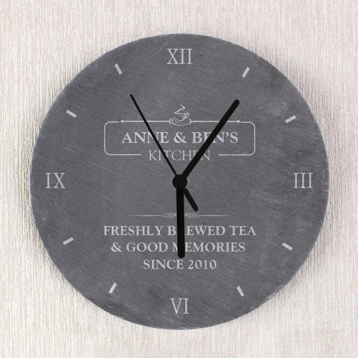 Personalised Kitchen Slate Clock - Gift Moments