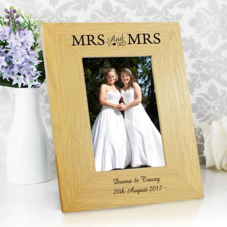Personalised MRS & MRS Photo Frame - Same Sex - Gift Moments