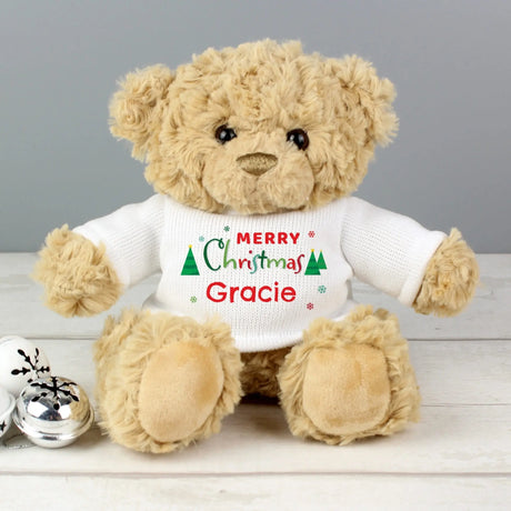 Personalised Merry Christmas Teddy Bear - Gift Moments