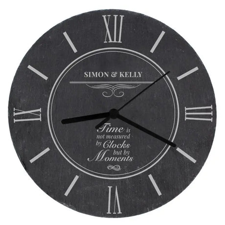 Personalised Moments Slate Clock - Gift Moments