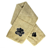 Personalised Pet Paw Brown Microfiber Towel - Gift Moments