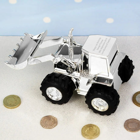 Personalised Silver Digger Money Box - Gift Moments
