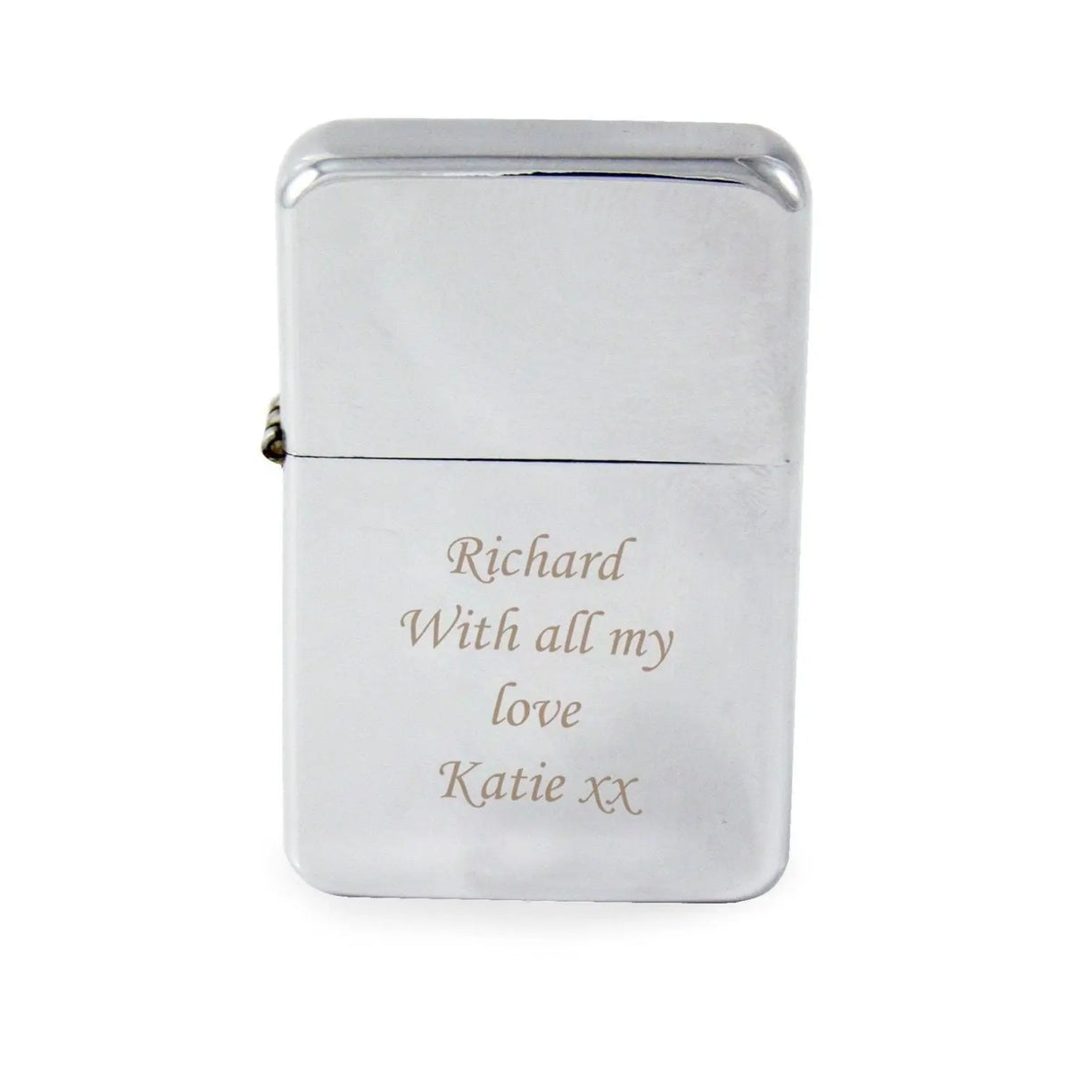 Personalised Silver Windproof Lighter - Gift Moments