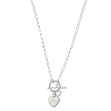 Personalised Sterling Silver T-Bar Heart Necklace - Gift Moments