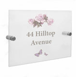 Personalised Vintage Rose Acrylic House Sign - Gift Moments