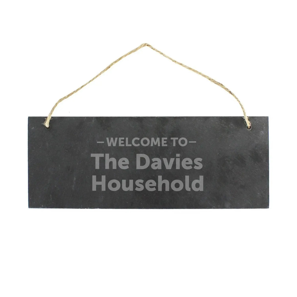 Personalised Welcome To.... Slate Plaque - Gift Moments