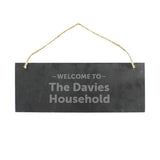 Personalised Welcome To.... Slate Plaque - Gift Moments