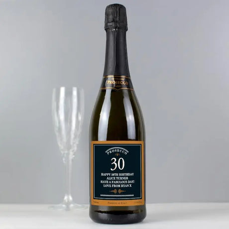 Personalised Year and Age Bottle of Prosecco - Gift Moments