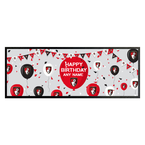 Personalised Bournemouth AFC Balloons Bar Runner