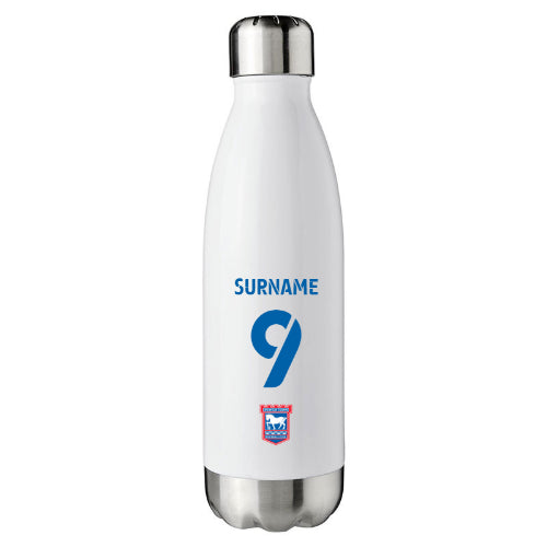 Personalised Ipswich Town FC Back of Shirt Insulated Water Bottle