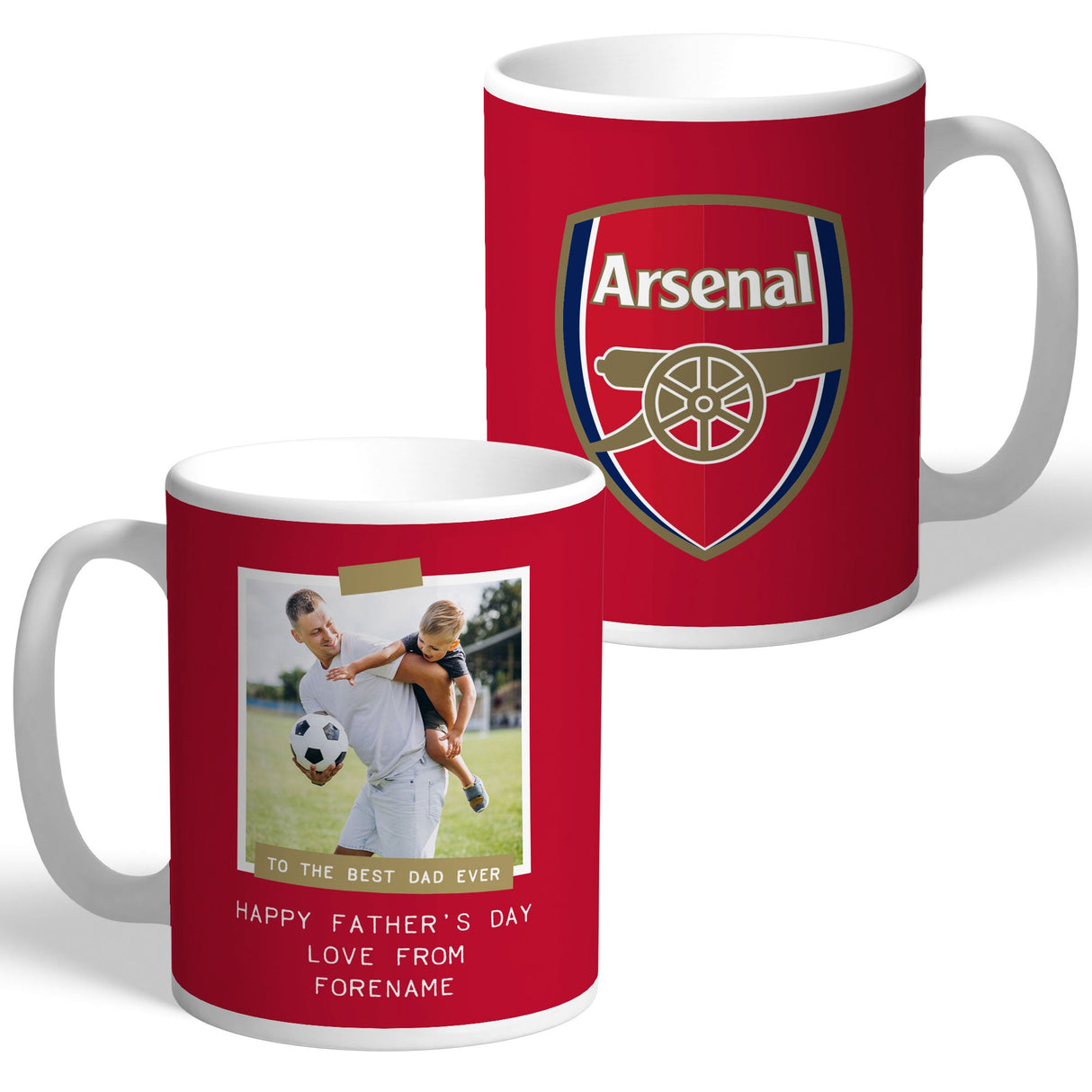 Personalised Arsenal FC Father's Day Photo Mug