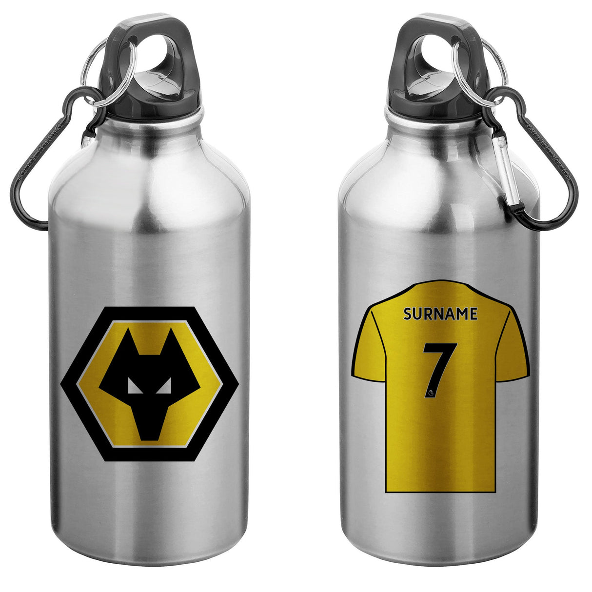 Personalised Wolves FC Aluminium Water Bottle