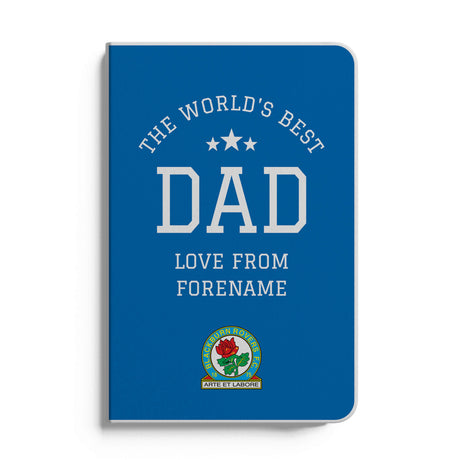 Personalised Blackburn Rovers FC World's Best Dad A5 White Lined Notebook
