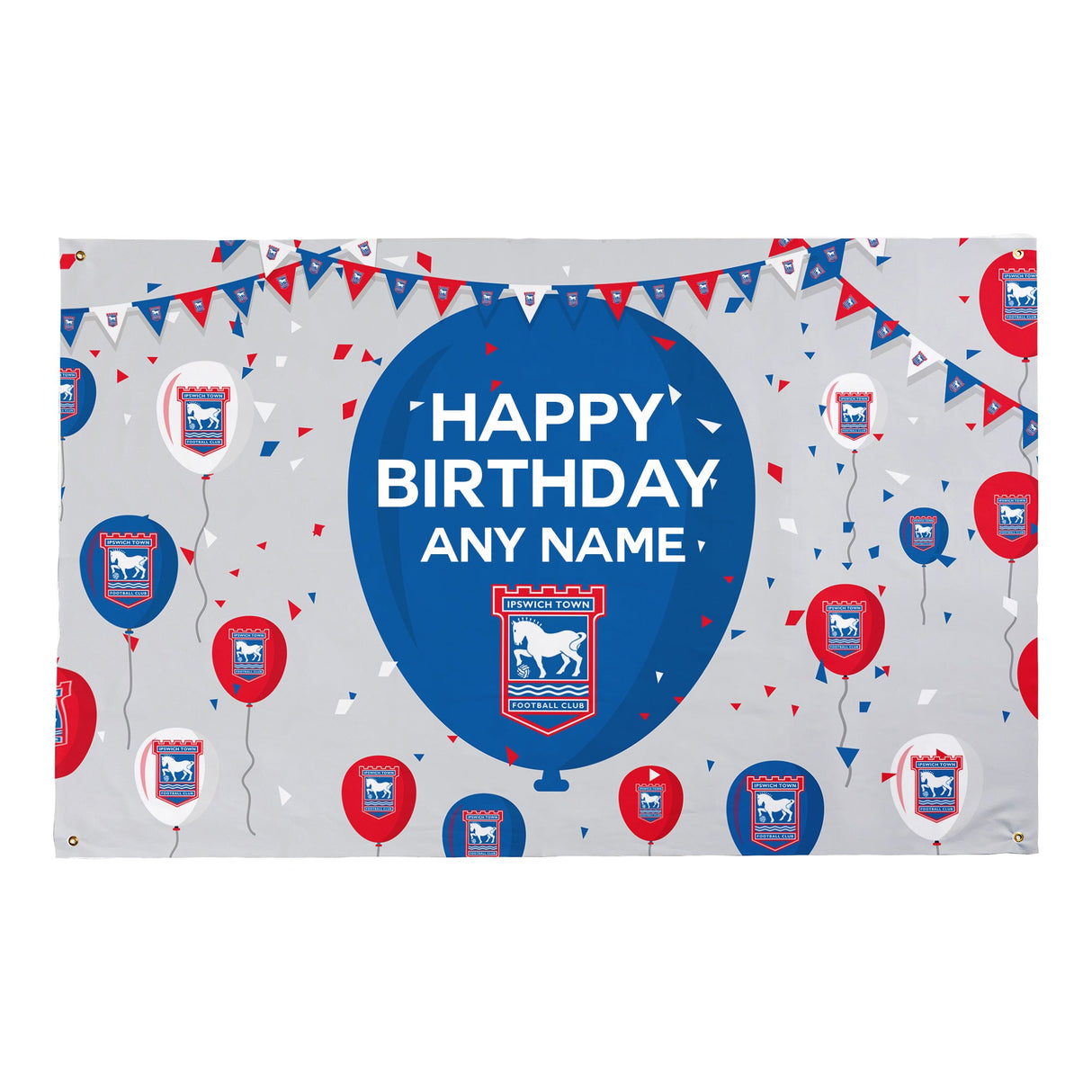 Personalised Ipswich Town FC Birthday 5ft x 3ft Banner
