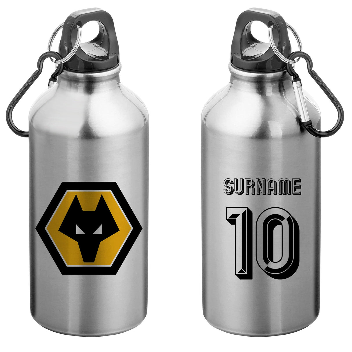 Personalised Wolverhampton Wanderers FC Retro Water Bottle