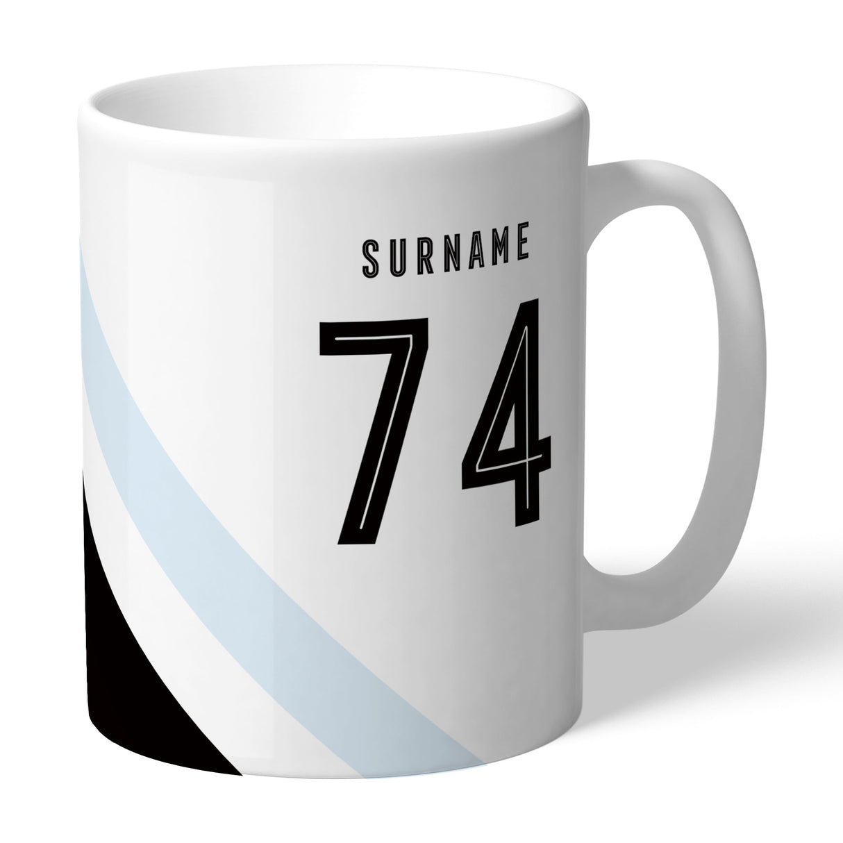 Personalised Swansea City AFC Stripe Mug