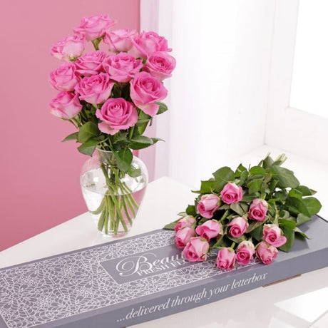 Letterbox Pink Roses - Gift Moments