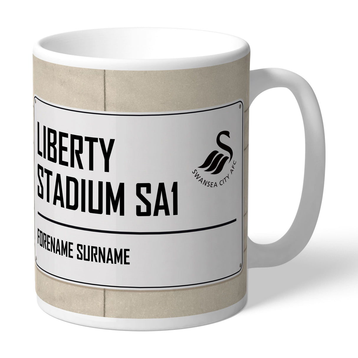 Personalised Swansea City AFC Street Sign Mug