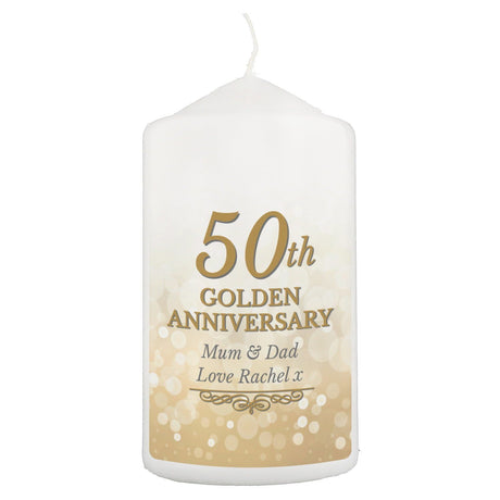 50th Golden Anniversary Candle - Gift Moments