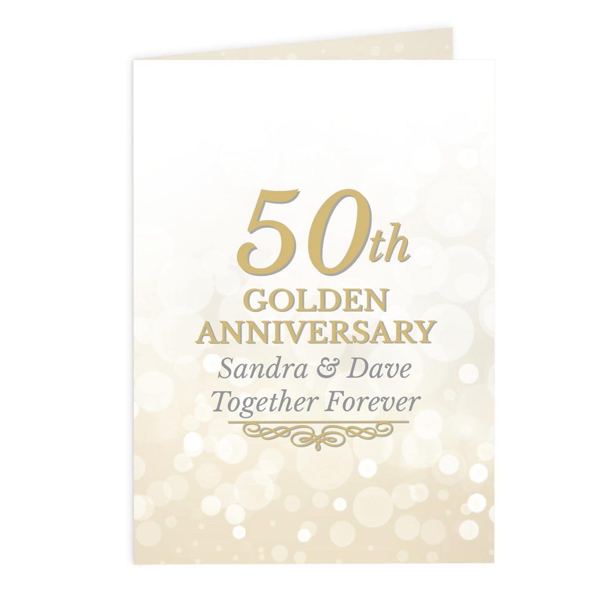 Personalised 50th Golden Anniversary Card: 2 - Greeting Cards By Gift Moments