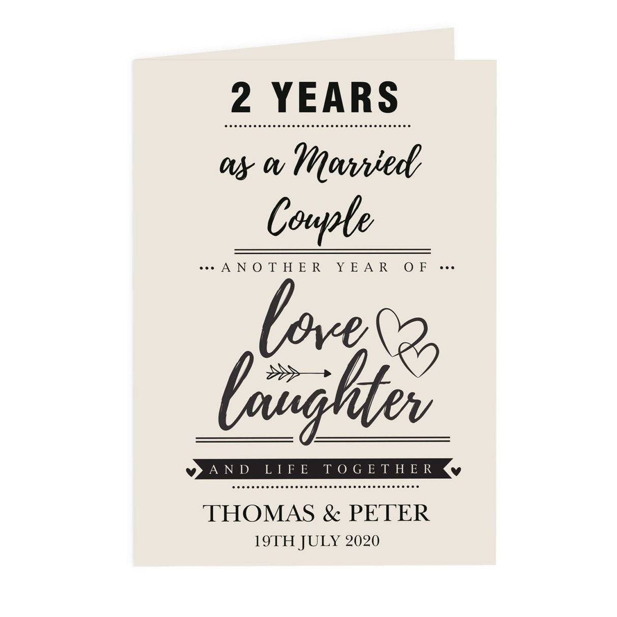 Personalised Anniversary Card: 4 - Greeting Cards By Gift Moments