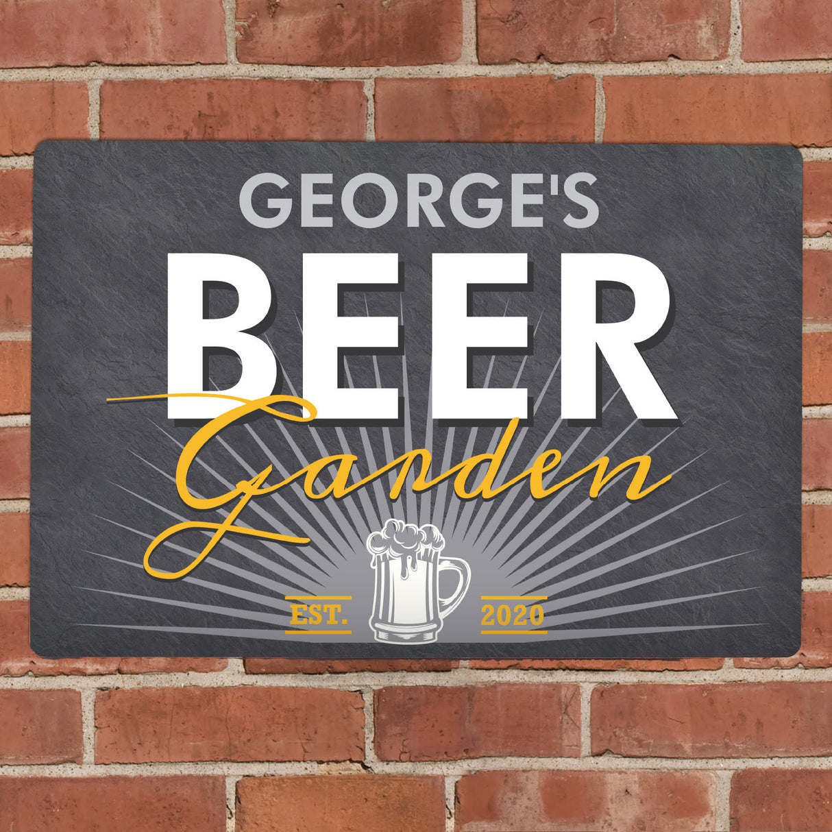 Personalised Beer Garden Metal Sign: 1 - Signs & Plaques By Gift Moments