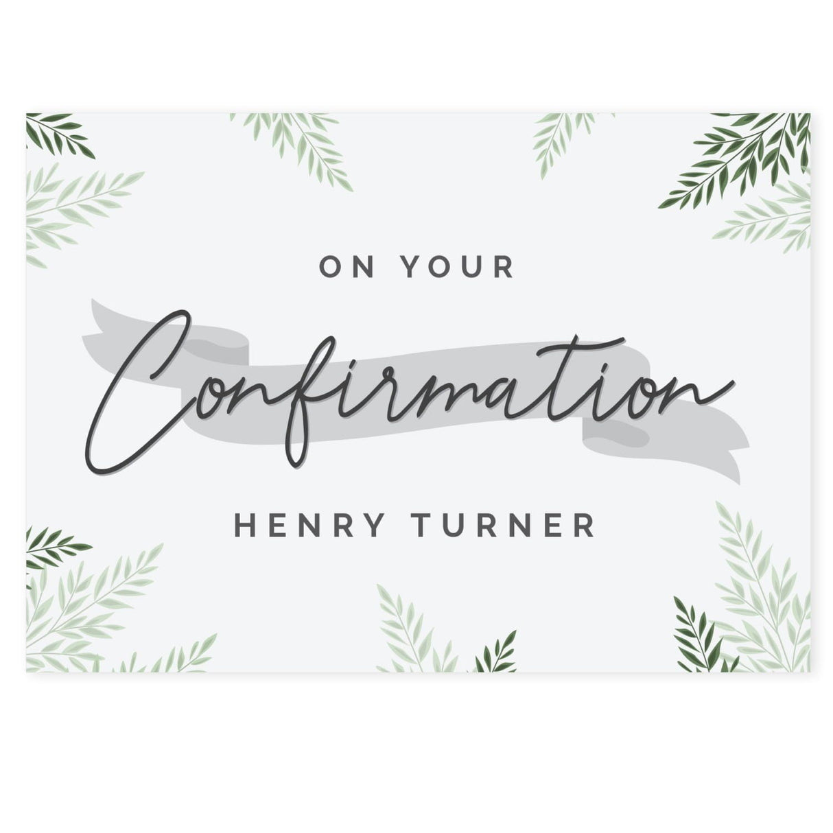 Personalised Confirmation Card: 3 - Greeting Cards By Gift Moments