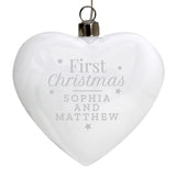 First Christmas LED Hanging Glass Heart - Gift Moments