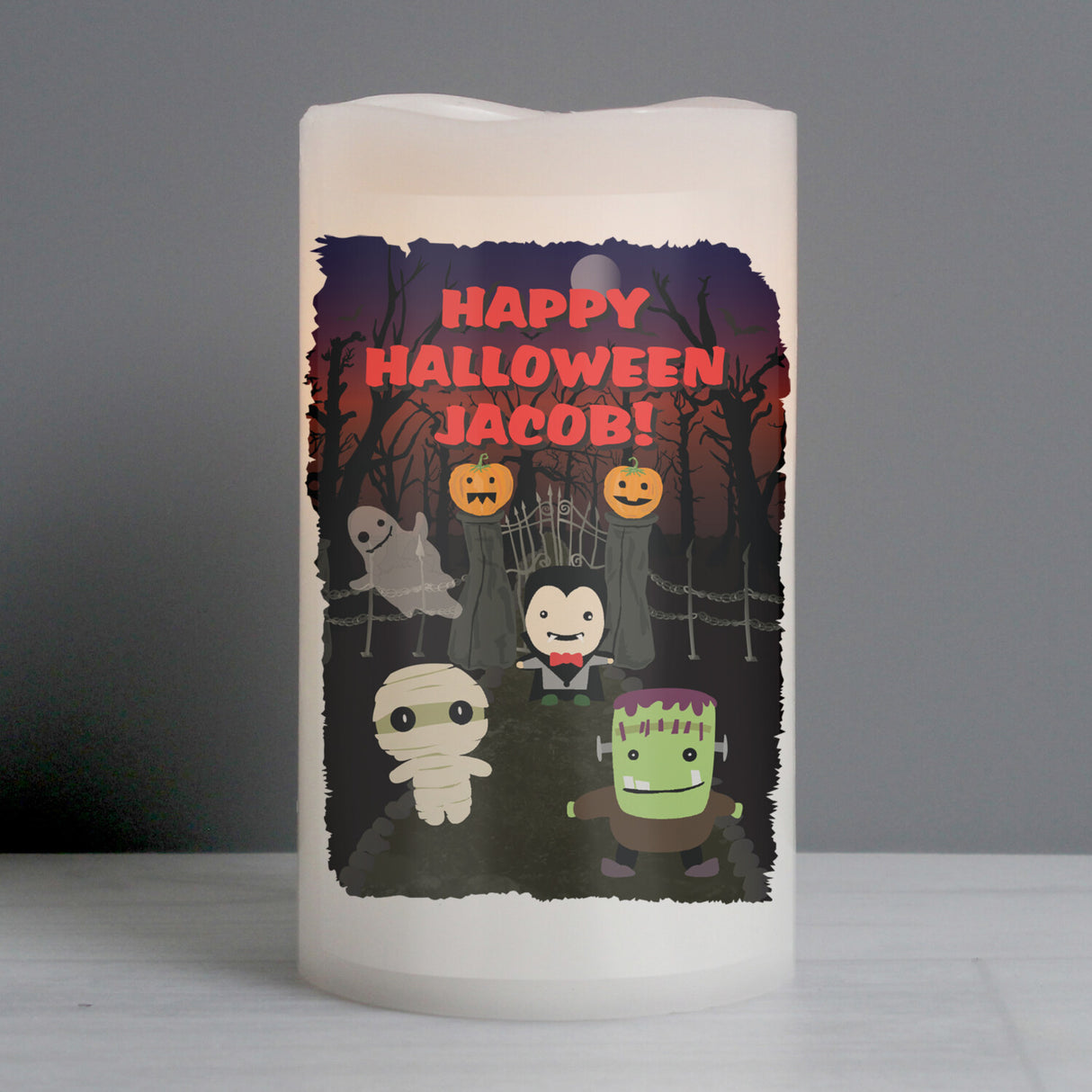 Personalised Halloween LED Candle: 2 - LED Lighting By Gift Moments