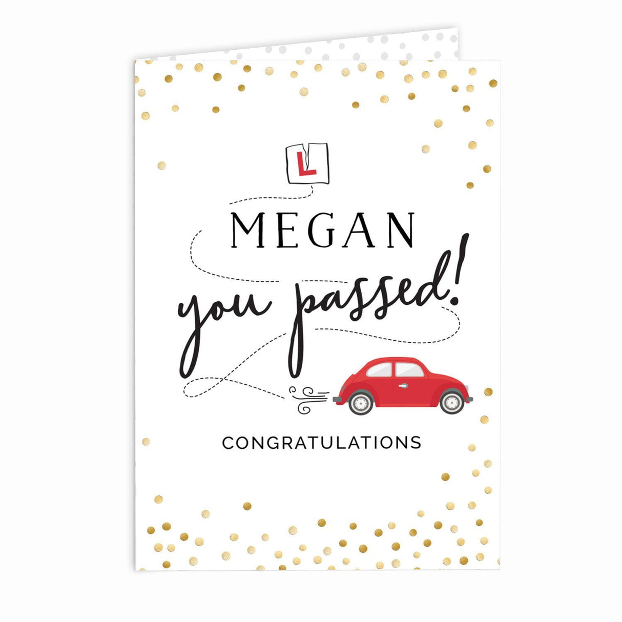 Personalised Passed Driving Test Card: 3 - Greeting Cards By Gift Moments