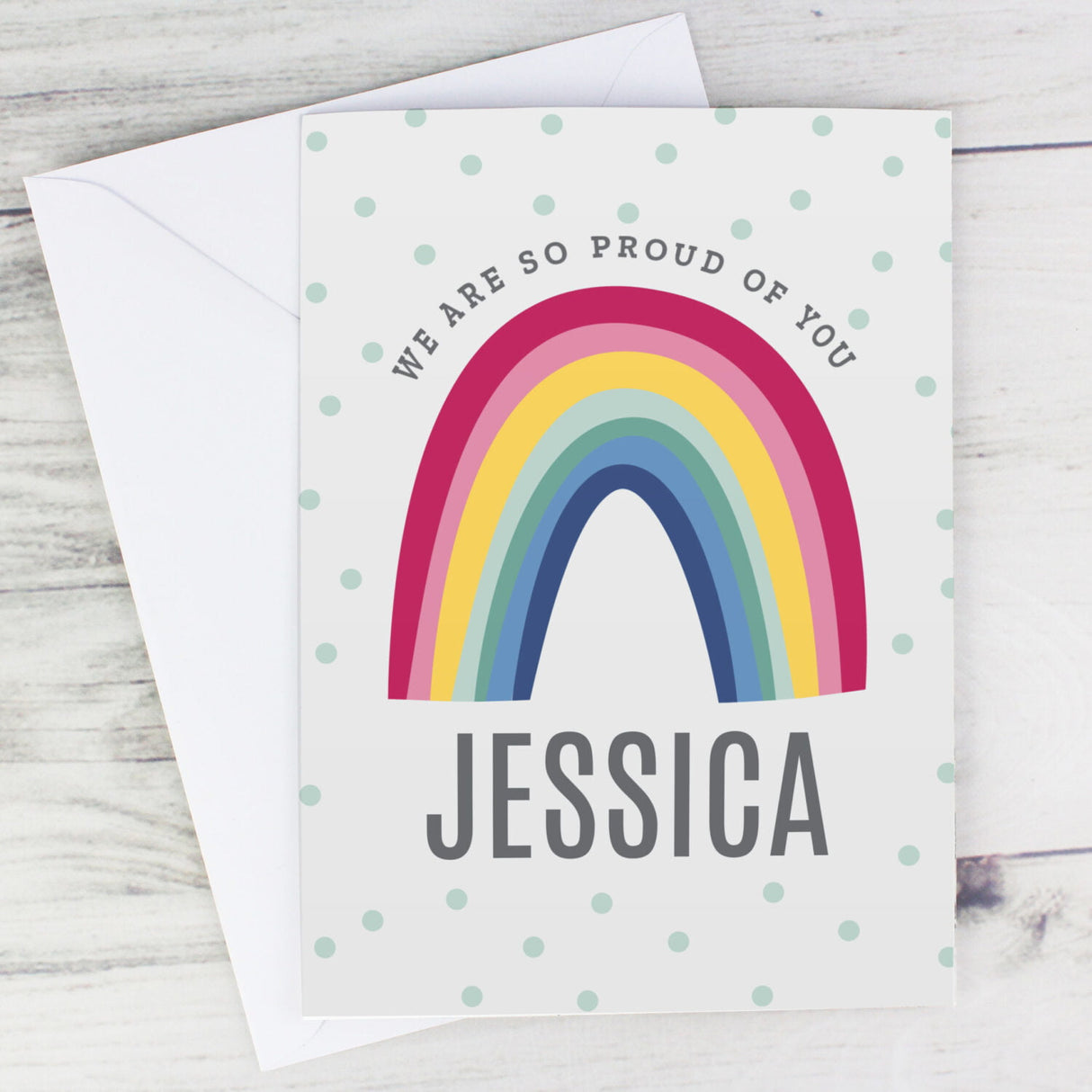 Personalised Rainbow Card: 1 - Greeting Cards By Gift Moments