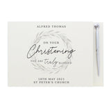 Truly Blessed' Christening Guest Book & Pen - Gift Moments