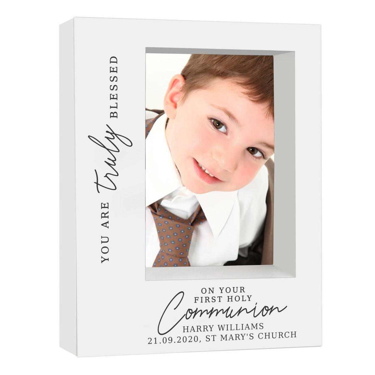 Truly Blessed' First Holy Communion Box Photo Frame - Gift Moments