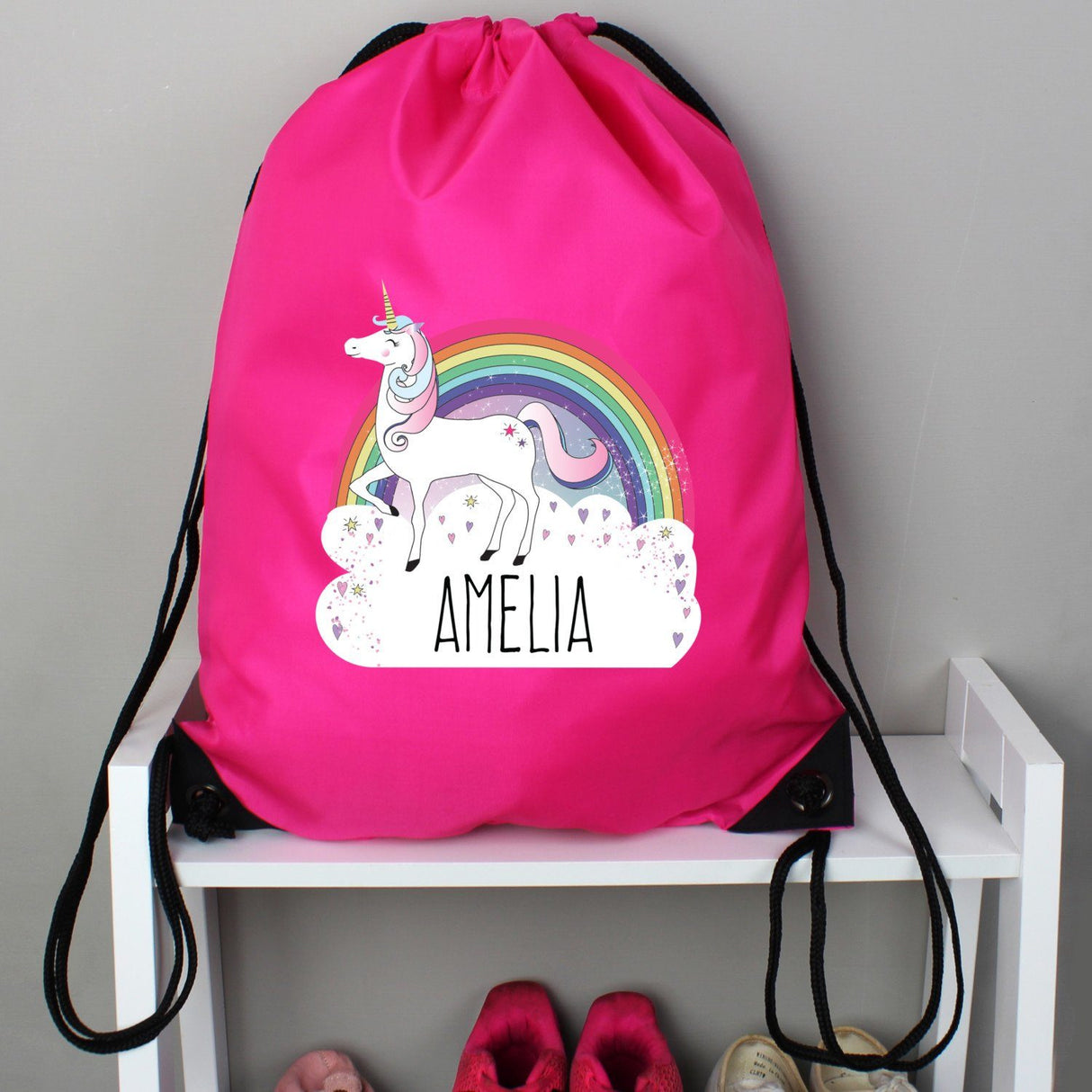 Personalised Unicorn Pink Kit Bag: 1 - Bags By Gift Moments