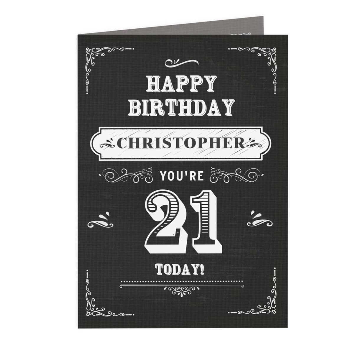 Personalised Vintage Typography Birthday Card: 2 - Greeting Cards By Gift Moments