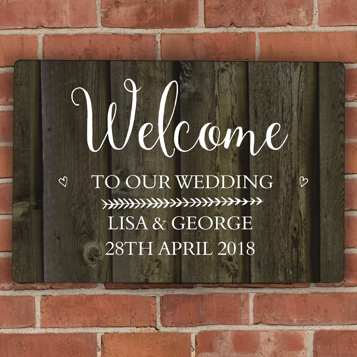 Personalised Walnut Wood Grain Metal Sign: 3 - Signs & Plaques By Gift Moments