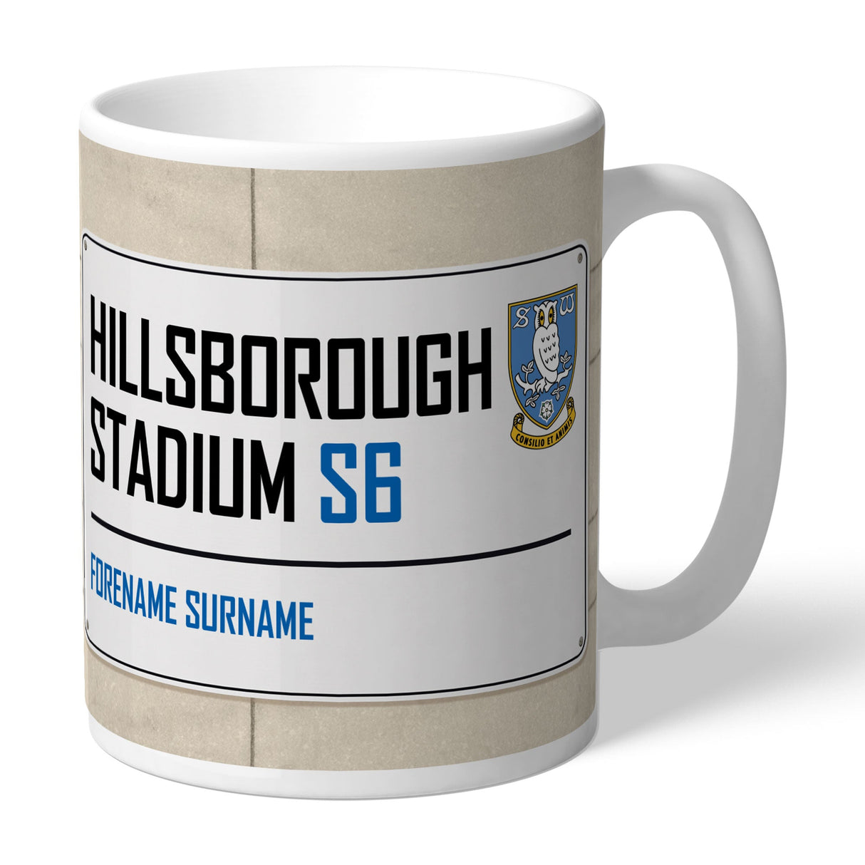 Personalised Sheffield Wednesday FC Street Sign Mug