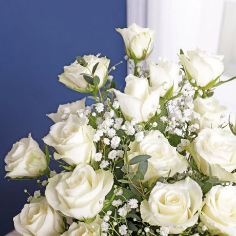 Thinking of You White Roses Bouquet - Gift Moments