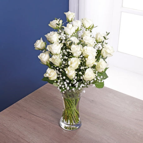 Thinking of You White Roses Bouquet - Gift Moments
