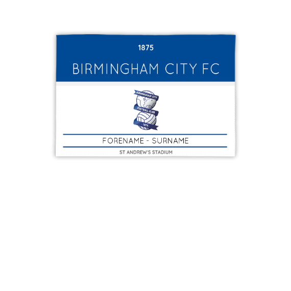 Personalised Birmingham City FC Ticket 3ft x 2ft Banner