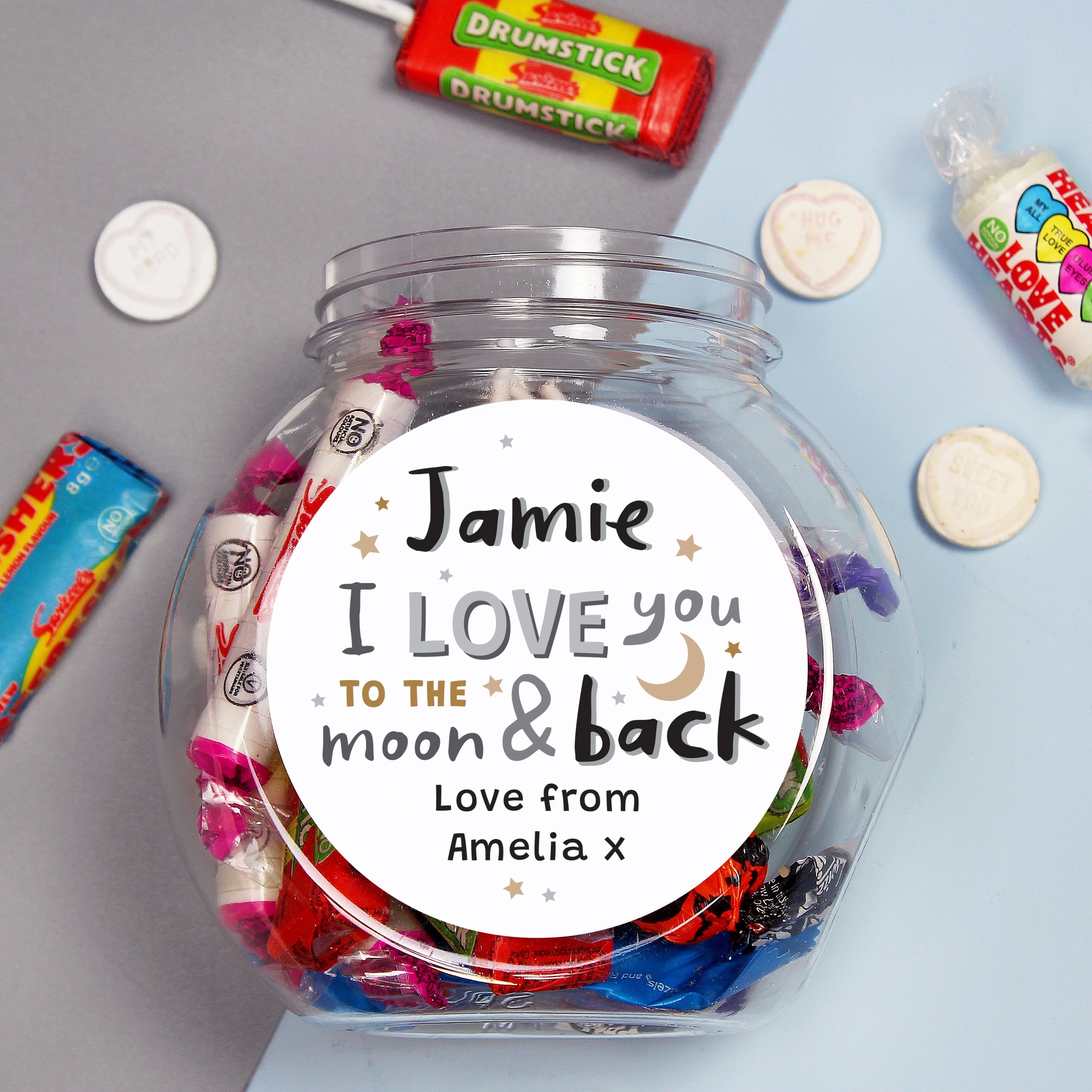 Personalised Tubs of Retro Sweets