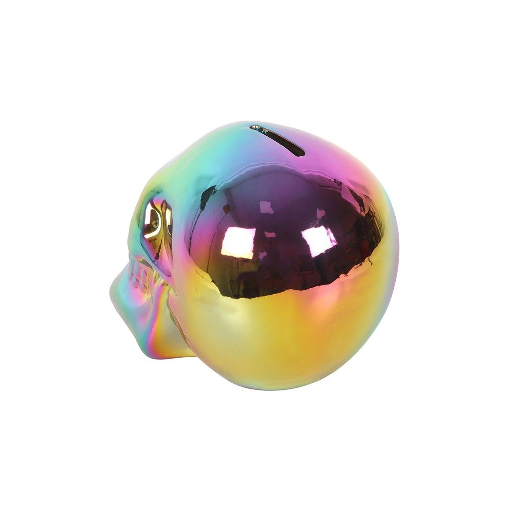 16cm Metallic look Skull Money Bank: 2 - Money Boxes By Gift Moments