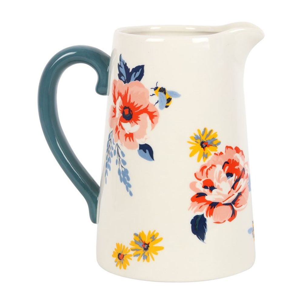 17cm Bee-utiful Floral Ceramic Flower Jug: 1 - Pots & Planters By Gift Moments