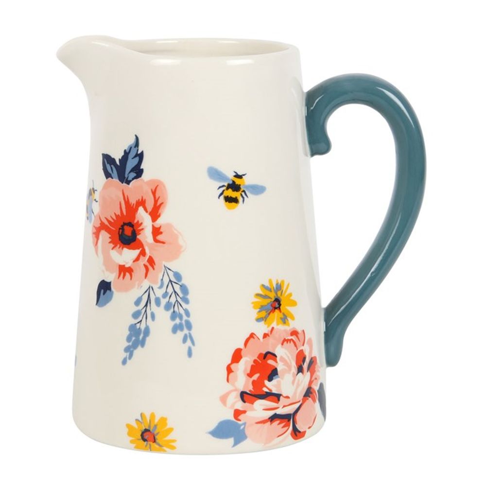 17cm Bee-utiful Floral Ceramic Flower Jug: 3 - Pots & Planters By Gift Moments