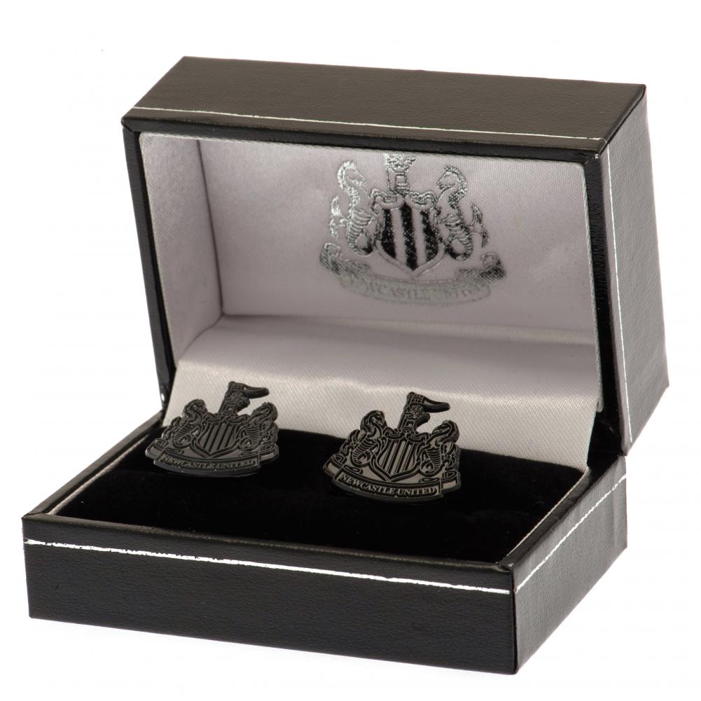 Newcastle United FC Black IP Cufflinks - Shop Cufflinks & Tie Slides At Gift Moments - 1