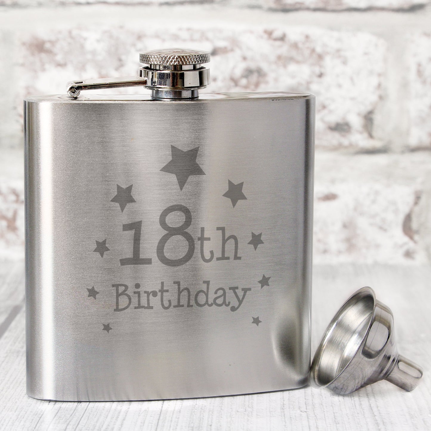 18th Birthday Hip Flask: 1 - Hip Flasks By Gift Moments
