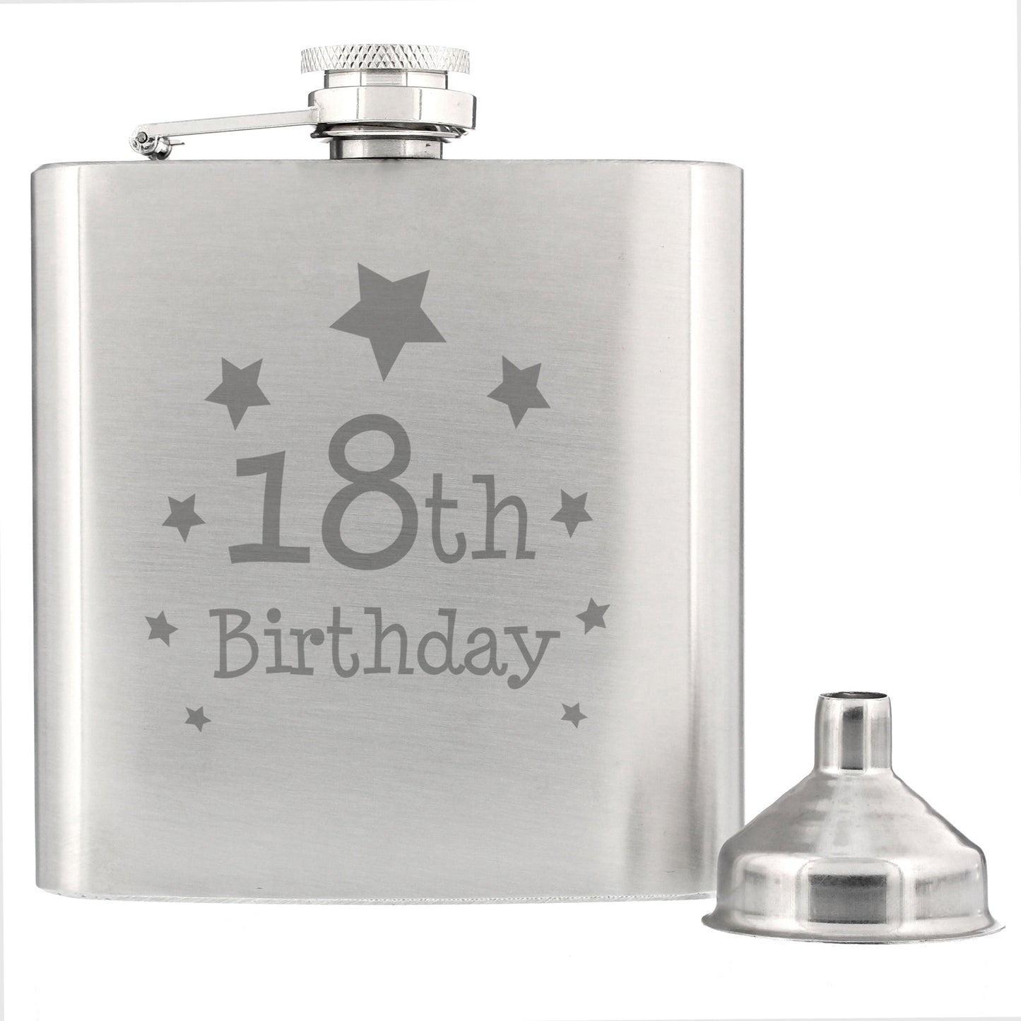 18th Birthday Hip Flask: 3 - Hip Flasks By Gift Moments